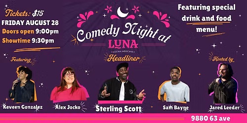Comedy Night at Luna Mexican Restaurant, Featuring Sterling Scott