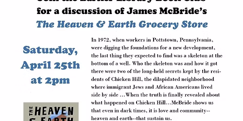 The Barker Library Book Club Discusses The Heaven & Earth Store