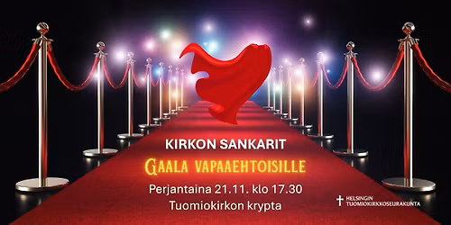 Kirkon Sankarit \u2013 gaala seurakuntamme vapaaehtoisille