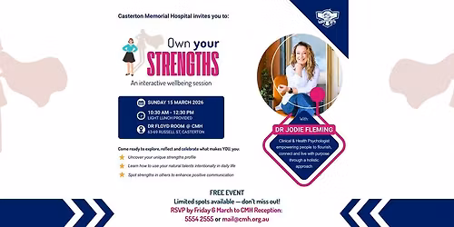 Own your Strengths - An interactive wellbeing session in Casterton