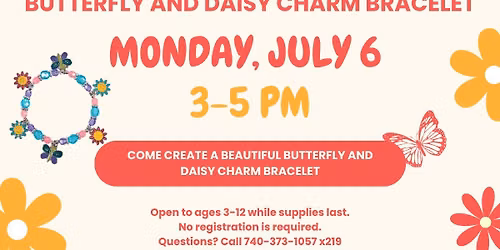 Butterfly and Daisy Charm Bracelet