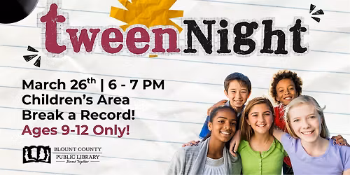Tween Night: Break a World Record