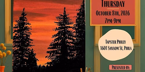 "Scarlet Pines" Sip N' Paint Experience at Tapster Philly (21+)