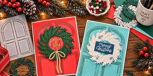 Stenciled Front Door Wreath Card Class Meridian, Gresham & Vancouver