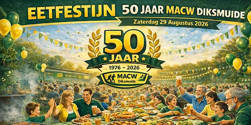 Eetfestijn ten voordele van vijftig jarig bestaan van MACW Diksmuide