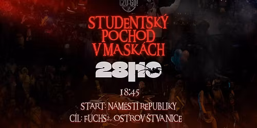 Studentsk\u00fd pochod v mask\u00e1ch 2025