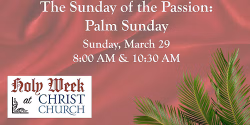 The Sunday of the Passion: Palm Sunday