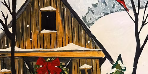 Snowy Barn at Fricker's Troy 12\/1\/2025!!