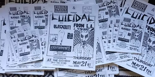 LUICIDAL (EX-SxTx) with BLACKOUT! and KNIFEHAMMER and MC DIRTY PAT WALSH in PETERBOROUGH!