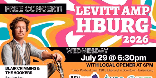 FREE CONCERT Blair Crimmins & The Hookers - Levitt AMP Harrisonburg Music Series
