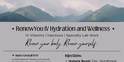 RenewYou IV Hydration and Wellness @ The House of Esther 