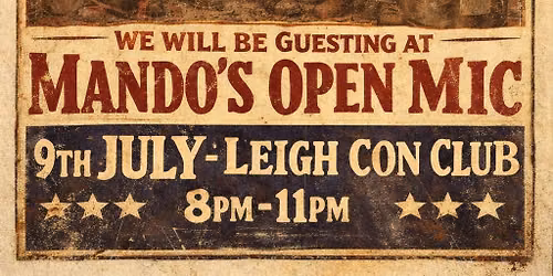 Leigh Con Club Open Mic with Washboard Hank & The Pig Iron Boys Guesting
