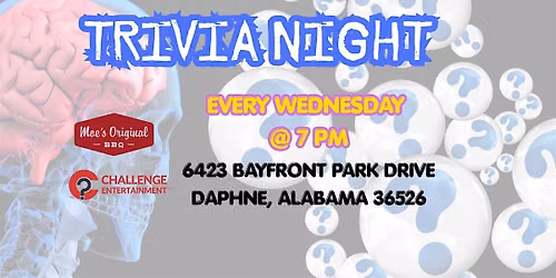 Trivia Night at Moe's BBQ in Daphne