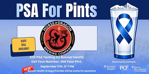 PSA For Pints - Horse and Dragon - Know Your Numbers
