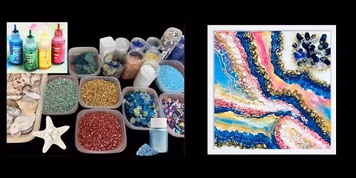 Geode Resin Art on Wood Canvas \u2013 November 9