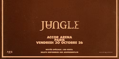 Jungle \u2022 Accor Arena, Paris \u2022 30 octobre 2026
