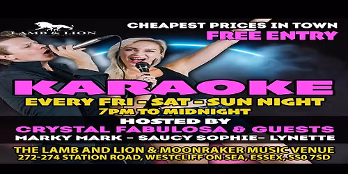 Rock Karaoke.....with Crystal Fabulosa .....at the Lamb and Lion