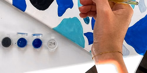 Whales with acrylic paint