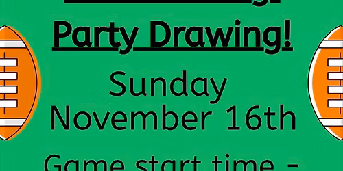 Football Keg Party Drawing!