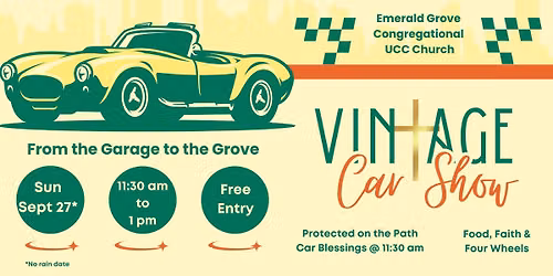 Vintage Car Show at Emerald Grove Congregational Church