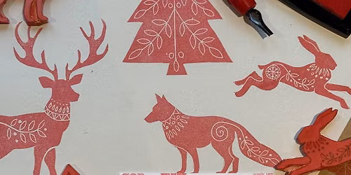 Stamp making for Christmas with Hester Cox