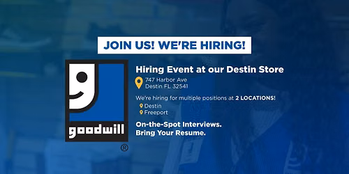 Goodwill Destin Hiring Event