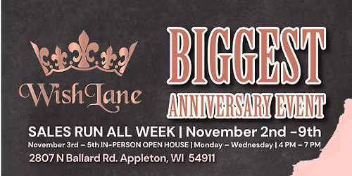WishLane\u2019s BIGGEST Anniversary Event
