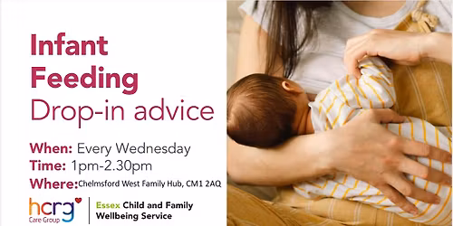 Infant feeding support- weekly drop in session. Every Wednesday 1-2.30pm