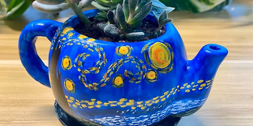 Starry Night Planter Painting Workshop