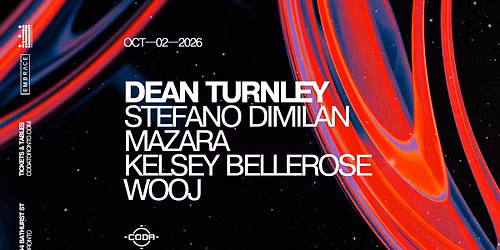 DEAN TURNLEY x CODA | October 2nd
