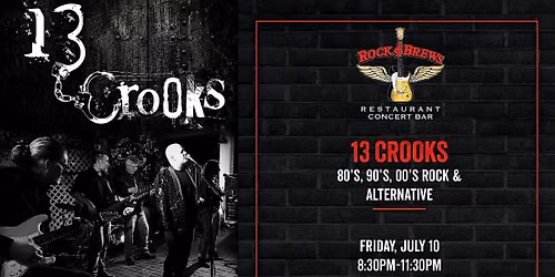 13 CROOKS @ Rock & Brews Royal Oak