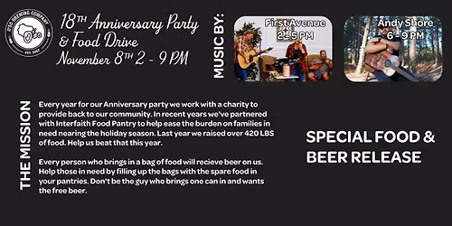 O'so 18th Anniversary Party & Food Drive