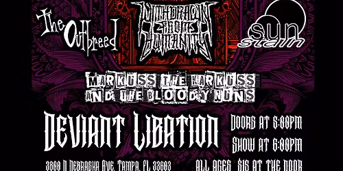 THE DOOMWYTCH PRESENTS: 6\/6\/26 THE DAY OF THE DEVIL@ DEVIANT LIBATION TAMPA
