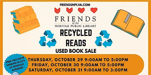 Friends of the Norfolk Public Library Recycled Reads Used Book Sale