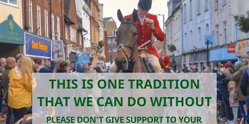 Protest against the Puckeridge and Essex Union Hunt