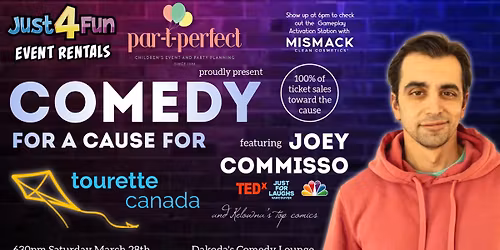 Comedy for a Cause for Tourette Canada presented by Just 4 Fun WK & Par T Perfect 