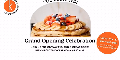 Keke's Grand Opening Celebration!