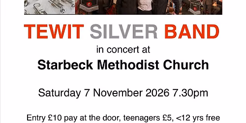 Tewit Silver Band in November concert at Starbeck Methodist Church, Harrogate