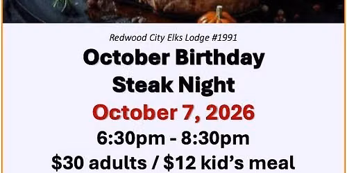 October Birthday Steak Night