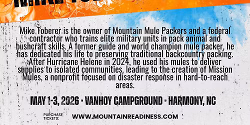 Mission Mules at Mountain Readiness Spring Expo, 2026