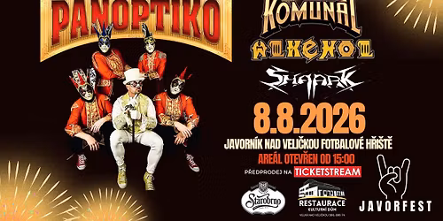 JAVORFEST 2026 - Panoptiko Komun\u00e1l Alkehol Shaark