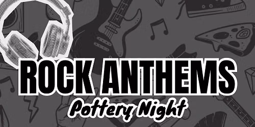 \ud83c\udfb8 Rock Anthems Pottery Night \ud83c\udfb8 | Pottery Painting Evening at Happy Glaze Pottery