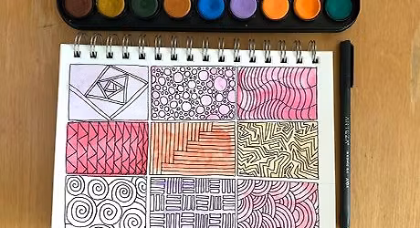 De-Stress with Zen Doodles & Watercolors