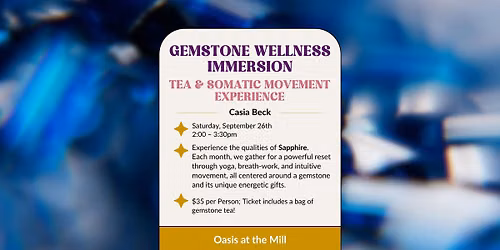 SAPPHIRE Tea Ritual & Somatic Movement Experience