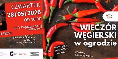 Wiecz\u00f3r w\u0119gierski w ogrodzie: kocio\u0142kowanie i koncert zespo\u0142u JEZVE