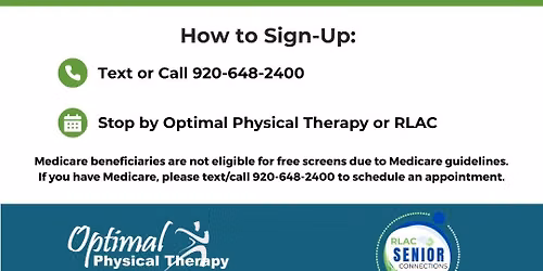 FREE Injury Screening- Must Reserve Time Slot