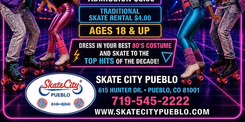 80's Costume Skate Adult Night