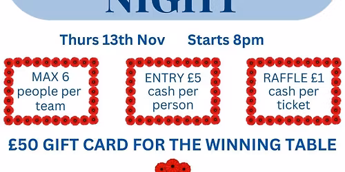 Charity Quiz Night - Horsham Royal British Legion