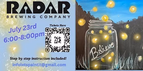 Let\u2019s Paint It! July 23rd @Radar Brewing Company