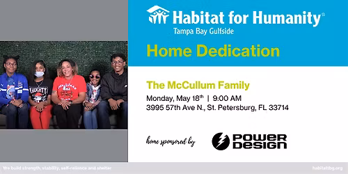 The McCullum Family Home Dedication